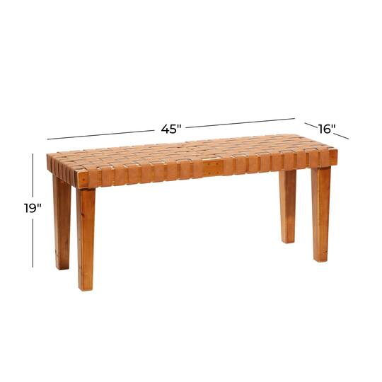 Brown Wood Rustic Bench
